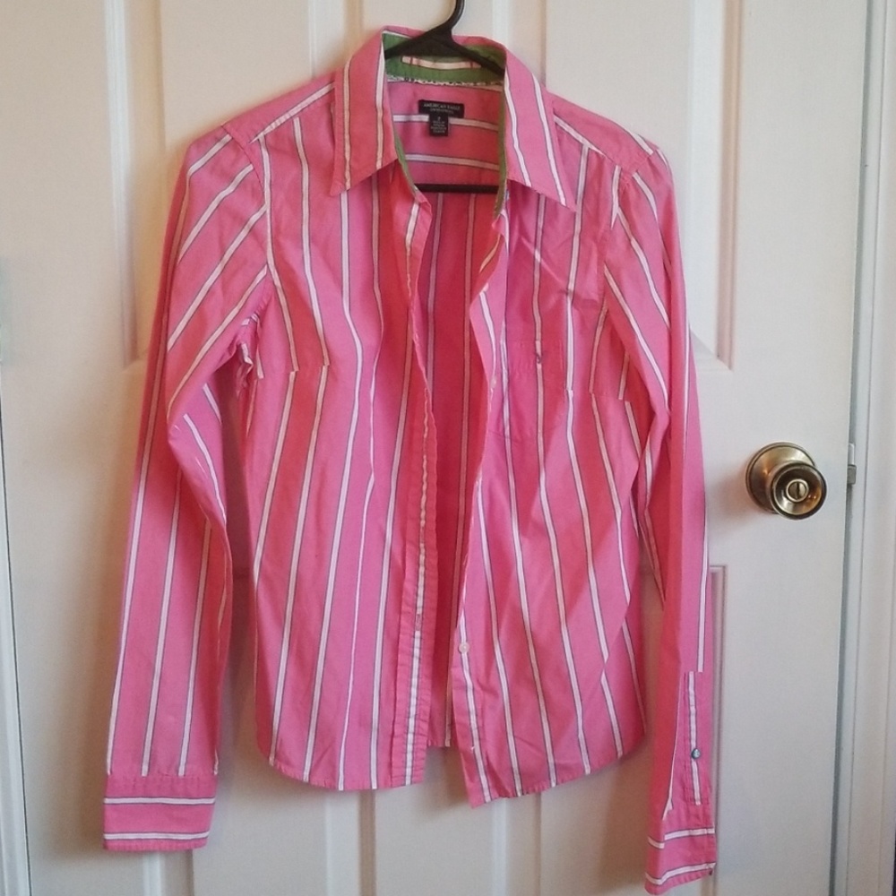 Pink Striped Button Down